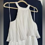 Lulus Lulu’s White Tiered Pleated Halter Midi Dress Photo 6