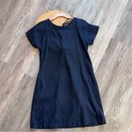 Theory  navy blue raglan lace up back shirt‎ dress Photo 2
