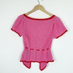 Urban Outfitters Gabriella Fly-Away Knit Babydoll Top Red Pink Photo 2