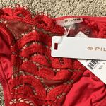 PilyQ red rouge lace bikini bottoms. New Photo 8