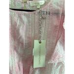 Love Shack Fancy  Natasha Ruffle Tiered Mini Dress in Island Pink Hand Dye Size M Photo 4