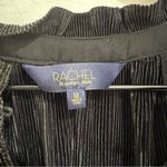Rachel Rachel Roy Women's Metallic Pleated Blouse Tank Top Size Medium New Black Photo 3