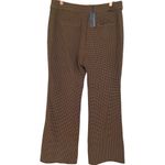 Current Air NWT  Women's Houndstooth Split Hem Trouser Pants Brown Black Sz Large Photo 1