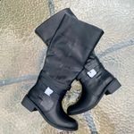 st. john's bay Womens Douglas Stacked Heel Riding Boots (Memory Foam) Photo 0