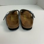 Birkenstock Sandals Gizeh Birko-Flor Thong Buckle Patent Alloy Silver Metallic Photo 4