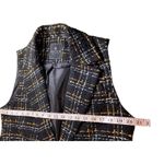 Bagatelle Collection Black Gold White Blue Tweed Collared Sleeveless Vest Dress Size L Photo 4