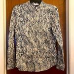 Snake Skin Style Print Shirt by NY & Company Black Size M Photo 0