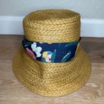 Women’s Boho Floral 100% Paper Packable Bucket Hat Tan Photo 3