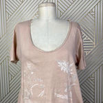 Zadig & Voltaire Top Wanda Short Sleeve Floral T-Shirt Pink White Size US Small Photo 3