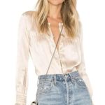 For Love & Lemons  Pink And Cream Bodysuit XS Photo 1