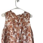 a.n.a  Women's‎ Size Large Cotton Floral Peasant Cottage Boho Sleeveless Blouse Photo 5