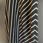 Merona Elegant Black and White Striped Cap Sleeve Sheath Dress Geometric Pattern B6 Photo 4