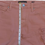 Lucky Brand Ava Short Fringe Raw Hem Frayed Mid Rise Jean Denim Pink Shorts 2/26 Bermuda Photo 9