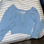 frankie's bikinis  Blue Long-sleeve Top Photo 0