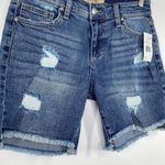 joe's jeans Easy Bermuda Medium Wash Distressed Denim Shorts Women's Size 24 NWT Photo 2