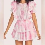 Love Shack Fancy 281  Natasha Short Sleeve Eyelet Mini Dress Size XS Color Pink Photo 4