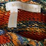 MISS MORENA Sequined Rainbow Gold Loose Knit Babydoll Cardigan Sweater Sz Small Photo 6