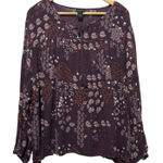 Rue+ Women Top 2X Purple Floral Babydoll Y2K Peasant Whimsigoth Fairy Grunge Photo 0