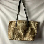 Nine West SHOULDER PURSE ATTACHED SMALL PURSE MAKEUP BAG ABSTRACT FLORAL DESIGN Photo 0