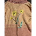 Vintage 90's Storybook Knits Sunflower Cardigan Sweater Size Medium‎ Orange Photo 6