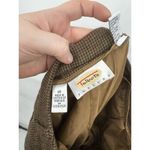 Talbots  100% Wool‎ Houndstooth Pant Women 10 Brown Vintage Cropped Academia Photo 2
