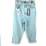 Simple Society  High waist rise balloon jean jeans roll cuff NEW NWT light wash Photo 1
