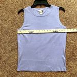 Evie Sweater Women’s Medium Sleeveless Purple Silk Blend Knit Photo 4