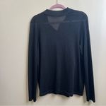 Boden Knitted Sparkle Shirt Black Metallic blouse & camisole Size 12 Photo 3