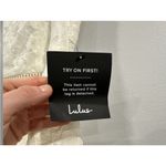 Lulus  Properly Chic White Sleeveless Lace Tiered Mini Dress Large L Photo 2