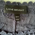 Lane Bryant Navy Crochet Hem Tie-Front Women's Top Photo 7