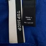 Topshop  Blue Beaded Jeweled Embellished Sleeveless Cutout Back Blouse Tank Top 2 Photo 5