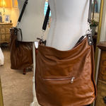 Gianni Conte Classic Tan Leather Shoulder Bag Brown Photo 0
