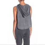 Free People Movement Sleeveless Hoodie Grey Black Photo 5