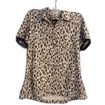 Greg Norman animal print polo golf short sleeve play dry Large L women zip front Photo 0