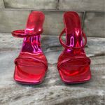 Hot pink pumps with gold shaped heart for heel fashion shoes size 40/9 Photo 5