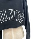 Darc Sport Wolves Cropped Hoodie Sweatshirt Eyes Utah Black Size Small Photo 9