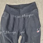 Champion  Reverse‎ Weave Black Logo Print Joggers size Small Fade Photo 1