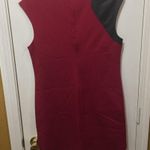 Trina Turk  women's size 8 stretchy sleeveless leather shoulder patch dress Photo 4