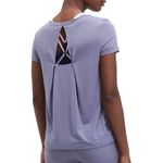 RUNNING ON CLOUD Active T Breathe Lilac Tee Shirt Short Sleeve Purple Small Photo 1