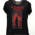 Stranger Things  burn out Tee sz small black red Photo 0