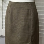 Ecru Vintage Plaid Skirt Photo 0