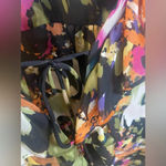 CAbi Floral Sheer Kimono Tie Blouse Style 146 Black Multicolor Medium Li… Photo 2