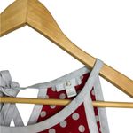 Charming Charlie Rockabilly 50’s Style Flowy Red Polka Dot Tie-Up Camisole Top L Photo 2