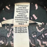 Victoria's Secret Victoria’s Secret cotton Long Sleeve Button Up Green Leopard Night Shirt Size M Photo 5