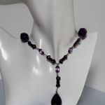 ESPINOSA 925 sterling silver Design Real amethyst stones Necklace​​ Purple Photo 0