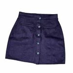 & Other Stories Maurice's Faux Suede Brown Mini Button Front Women Skirt Sz 8 Photo 1