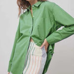 Rails  Kelly Green Oversized Button Down Shirt Photo 0