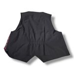 90s Plus Size Vintage 3X Jacquard Patchwork Vest Burgundy Paisley Statement Red Photo 2