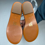 J.Crew  Sandals Size 8‎ Metallic Silver Twist Ankle Strap Braided Slip On Flats Photo 3