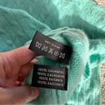 Ralph Lauren Women’s Slim Fit 100% Cashmere Cable Knit Sweater in Aqua Glass L Photo 9